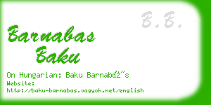 barnabas baku business card